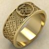 Перстень с Славянским оберегом Чертог Вепря из золота