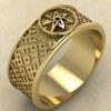 Перстень с амулетом Септаграмма  из золота