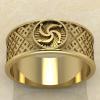 Перстень символ Рода золото