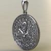 Подвеска с амулетом Дракон медальон из серебра