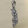 Подвеска с оберегом Дубовая ветвь из серебра