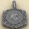 Амулет Волк-Коловрат в кельтском узоре из серебра
