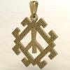 кулон руна Чернобог золото