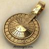 Купить золотую подвеску «Рунический круг — крутящийся диск»