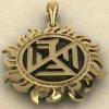 подвеска Символ Семаргла в солнце золото