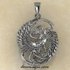 Славянский оберег птица Серин из серебро