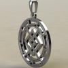 Подвеска с Славянским оберегом Купало в протуберанцах из серебра