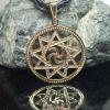 Подвеска Славянский Символ Рода в звезде Инглии из желтого золота