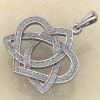 Амулет Узел любви из серебра