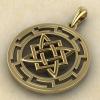 Славянский оберег Звезда Руси в протуберанцах золото